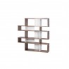 TemaHome London Bookshelf 2010-002 in Walnut Frame and Pure White Backs - Angled View