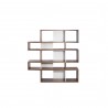 TemaHome London Bookshelf 2010-002 in Walnut Frame and Pure White Backs - Front
