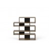 TemaHome London Bookshelf 2010-002 in Walnut Frame and Pure Black Backs - Front