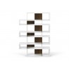 TemaHome London Bookshelf 2010-003 in Pure White Frame and Walnut Backs - Front