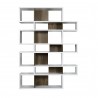 TemaHome London Bookshelf 2010-003 in Pure White Frame and Walnut Backs - Front Close-up