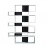 TemaHome London Bookshelf 2010-003 in Pure White Frame and Pure Black Backs - Front