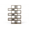 TemaHome London Bookshelf 2010-003 in Walnut Frame and Pure White Backs - Front