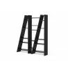 TemaHome Delta Shelving Unit 003 in Pure Black - Angled - TemaHome Delta Shelving Unit 003 in Pure Black - Angled