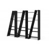 TemaHome Delta Shelving Unit 005 in Pure Black - Angled