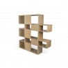 TemaHome London Bookshelf 2010-002 in Oak Frame and Oak Backs - Back Angled