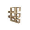 TemaHome London Bookshelf 2010-002 in Oak Frame and Oak Backs - Front Angled