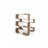 TemaHome London Bookshelf 2010-002 in Oak Frame and Pure White Backs - Back Angled