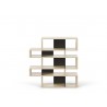 TemaHome London Bookshelf 2010-002 in Oak Frame and Pure White Backs - 