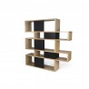 TemaHome London Bookshelf 2010-002 in Oak Frame and Pure White Backs - Front Angled