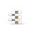 TemaHome London Bookshelf 2010-002 in Pure White Frame and Oak Backs - Front