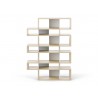 TemaHome London Bookshelf 2010-003 in Oak Frame and Pure White Backs - Front