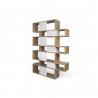 TemaHome London Bookshelf 2010-003 in Oak Frame and Pure White Backs - Back Angled