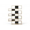 TemaHome London Bookshelf 2010-003 in Oak Frame and Pure Black Backs - Front