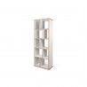 TemaHome Berlin 5 Levels 70 cm in Pure White with Plywood Edge - Angled