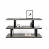 TemaHome Step Low in Concrete Look & Pure Black - Front with Contents