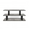 TemaHome Step Low in Concrete Look & Pure Black - Front