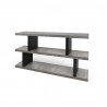 TemaHome Step Low in Concrete Look & Pure Black - Angled
