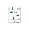TemaHome Berlin 5 Levels 150 cm in Pure White - Front with Contents
