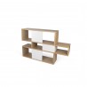 TemaHome London Bookshelf  in Oak Frame and Pure White Backs - Front Angled