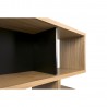 TemaHome London Bookshelf  in Oak Frame and Pure Black Backs - Shelf Side Detail