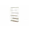 TemaHome Albi Bookshelf in Light Oak & Black - Angled and Empty - TemaHome Albi Bookshelf in Light Oak & Black - Angled and Empty