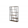 TemaHome Albi Bookshelf in Walnut & Black - Angled View
