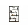 TemaHome Albi Bookshelf in Walnut & Black - Front with Furniture - TemaHome Albi Bookshelf in Walnut & Black - Front with Furniture