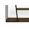 TemaHome Albi Bookshelf in Walnut & Black - Corner Edge Detail - TemaHome Albi Bookshelf in Walnut & Black - Corner Edge Detail