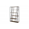 TemaHome Albi Bookshelf in Walnut & Black - Back Angled