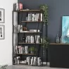 TemaHome Albi Bookshelf in Walnut & Black - Lifestyle 1 - TemaHome Albi Bookshelf in Walnut & Black - Lifestyle 1