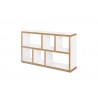 TemaHome Berlin Console in Pure White with Plywood Edge - Angled