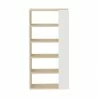 TemaHome Ella Bookcase 90 High in Melamine Light Oak & Pure White - Front - TemaHome Ella Bookcase 90 High in Melamine Light Oak & Pure White - Front