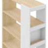 TemaHome Ella Bookcase 90 High in Melamine Light Oak & Pure White - Shelf Detail
