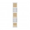 TemaHome Ella Bookcase 90 High in Melamine Light Oak & Pure White - Side on White Side