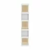TemaHome Ella Bookcase 90 High in Melamine Light Oak & Pure White - Side on White Side - TemaHome Ella Bookcase 90 High in Melamine Light Oak & Pure White - Side on White Side