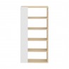 TemaHome Ella Bookcase 90 High in Melamine Light Oak & Pure White - Back