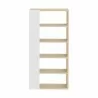 TemaHome Ella Bookcase 90 High in Melamine Light Oak & Pure White - Back - TemaHome Ella Bookcase 90 High in Melamine Light Oak & Pure White - Back