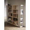 TemaHome Ella Bookcase 90 High in Melamine Light Oak & Pure White - Lifestyle 2