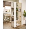TemaHome Ella Bookcase 90 High in Melamine Light Oak & Pure White - Lifestyle