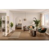 TemaHome Ella Bookcase 90 High in Melamine Light Oak & Pure White - Lifestyle 3