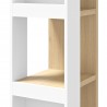 TemaHome Ella Bookcase 40 High in Melamine Light Oak & Pure White - Shelving Detail