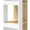 TemaHome Ella Bookcase 40 High in Melamine Light Oak & Pure White - Shelving Detail - TemaHome Ella Bookcase 40 High in Melamine Light Oak & Pure White - Shelving Detail