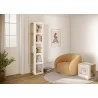 TemaHome Ella Bookcase 40 High in Melamine Light Oak & Pure White - Lifestyle Front - TemaHome Ella Bookcase 40 High in Melamine Light Oak & Pure White - Lifestyle Front