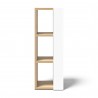 TemaHome Ella Bookcase 40 Low in Melamine Light Oak & Pure White - Front