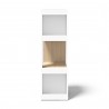 TemaHome Ella Bookcase 40 Low in Melamine Light Oak & Pure White - Back View