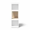 TemaHome Ella Bookcase 40 Low in Melamine Light Oak & Pure White - Back View - TemaHome Ella Bookcase 40 Low in Melamine Light Oak & Pure White - Back View