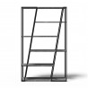TemaHome Albi Bookshelf in Concrete Look & Black - Front View