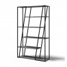 TemaHome Albi Bookshelf in Concrete Look & Black - Angled