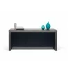 TemaHome Kobe 3 Door Sideboard in Concrete Look & Pure Black - Front with Contents - TemaHome Kobe 3 Door Sideboard in Concrete Look & Pure Black - Front with Contents